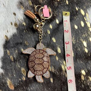 Blinged Sea Turtle Keychain.